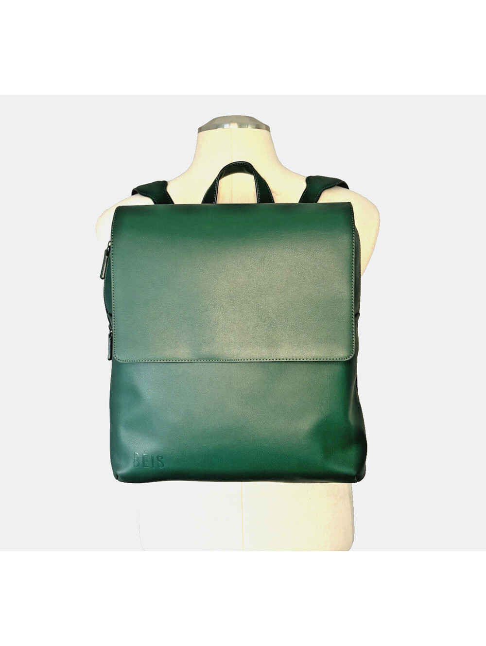 BEIS Wicked Limited Edition Padded Backpack Purse Elphaba Green CC Wallet EUC